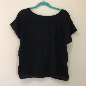 Black Short Sleeve Blouse From S. Korea! 💕